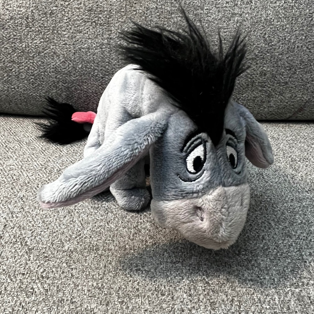 Disney Eeyore Plush Gray Stuffed Animal Winnie the Pooh Donkey Kids Toy 9.5in